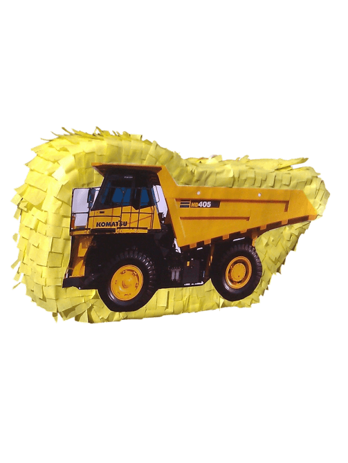 2D Printed Construction Truck Picture Piñata – Construction Birthday Party Piñata