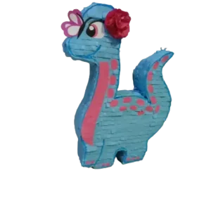 Cute Blue Girl Dinosaur Piñata – Kids Dino Party Piñata