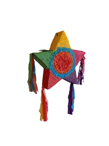2D Character Mexican Star Piñata – Fiesta Birthday Party Piñata - Image 2