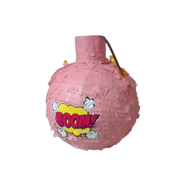 Pink Superhero Bomb Piñata – Superhero Birthday Party Piñata – Party ...