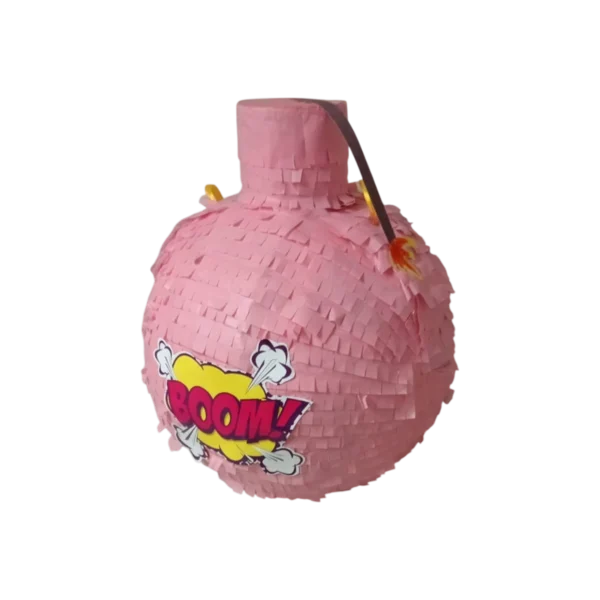 Pink Superhero Bomb Piñata – Superhero Birthday Party Piñata – Party ...