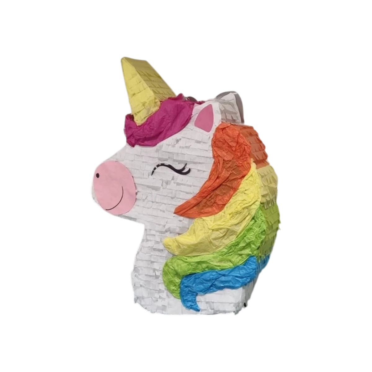 Cute Unicorn Piñata with Rainbow Hair – Unicorn Birthday Party Piñata - Image 2